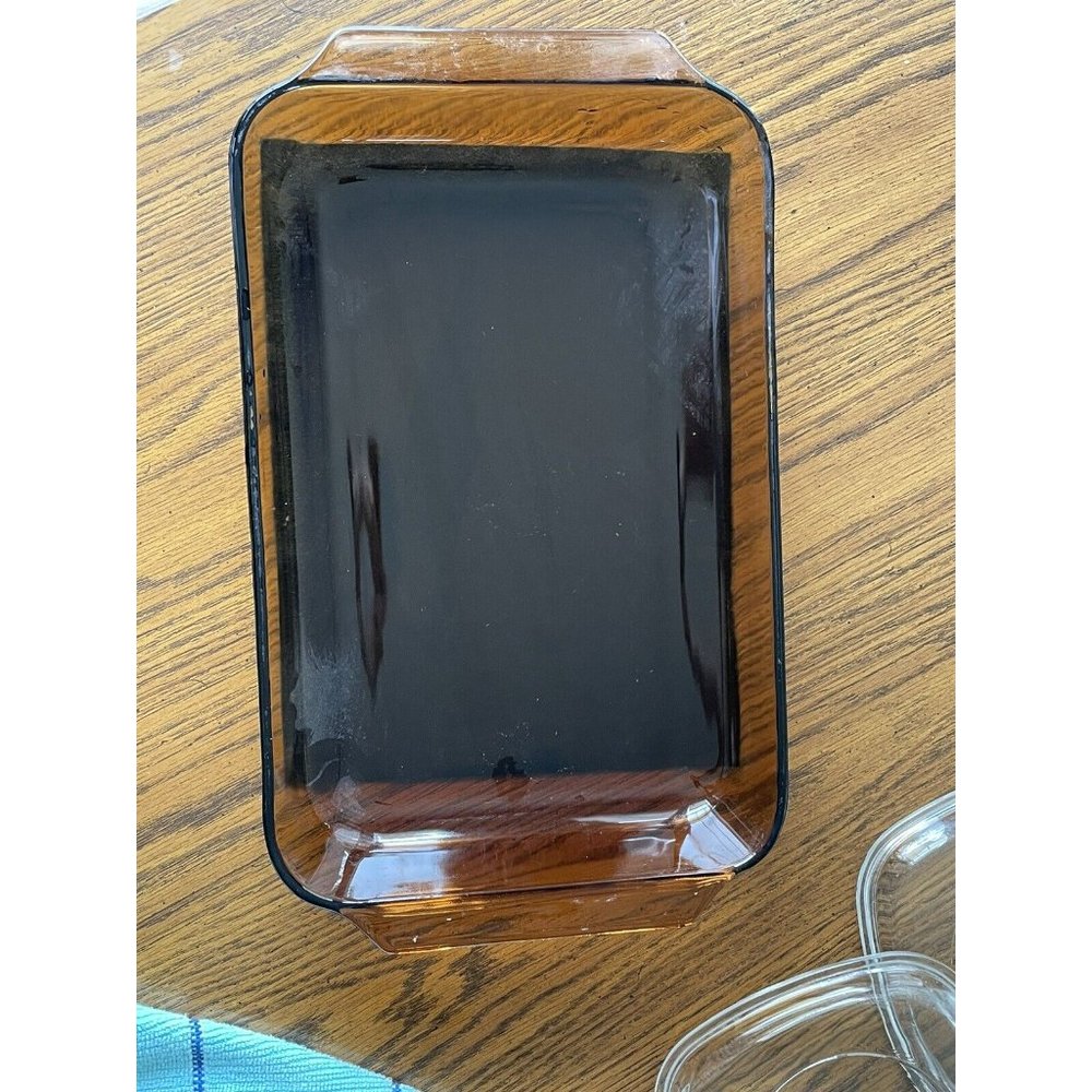 1.5 Qt. Anchor Hocking Harvest Amber Basket Buffet Utility Dish